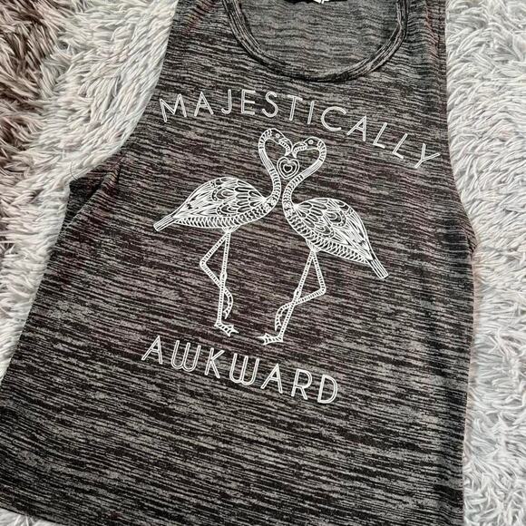 Other Tops - Awkward Flamingo Weirdo Y2K Grunge Tomboy Quirky Casual Lounge Tank